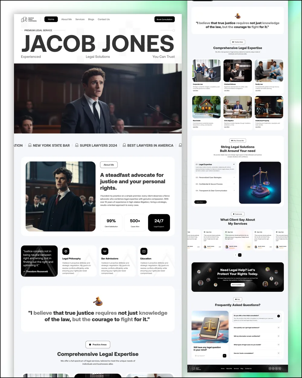 Jacob Jones Legal full page design preview